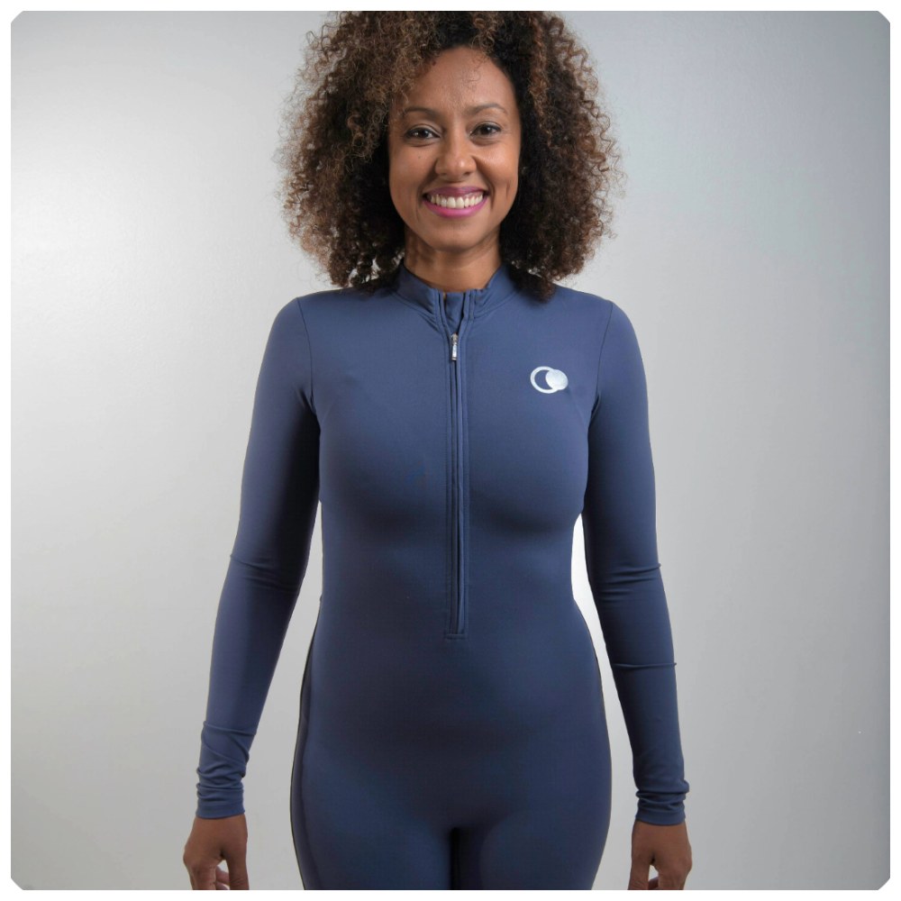 Navy Lunate Jumpsuit